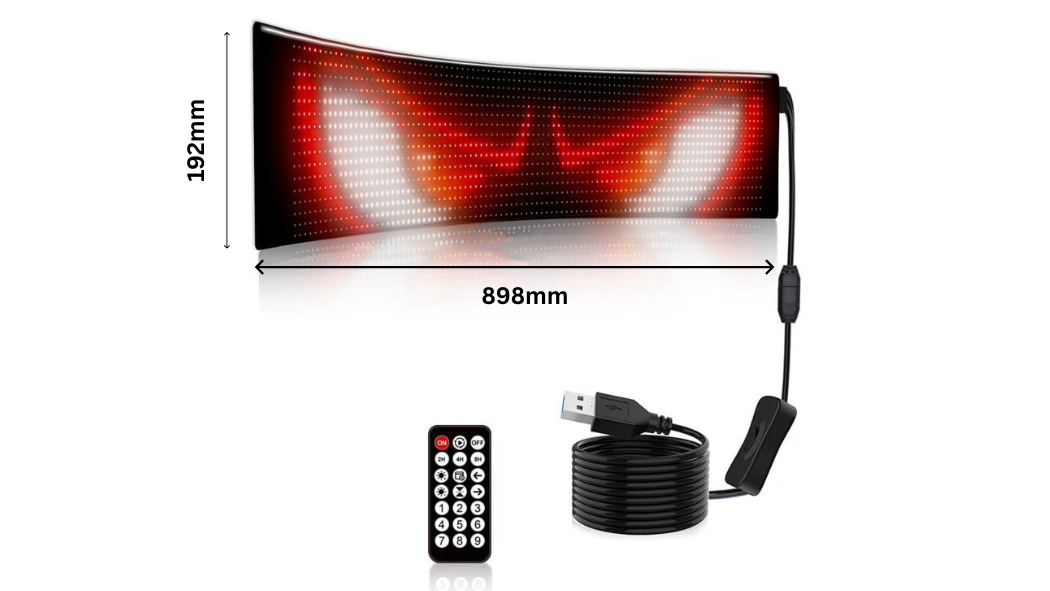 LED-Matrix-Display Böse Augen 192 x 898 mm