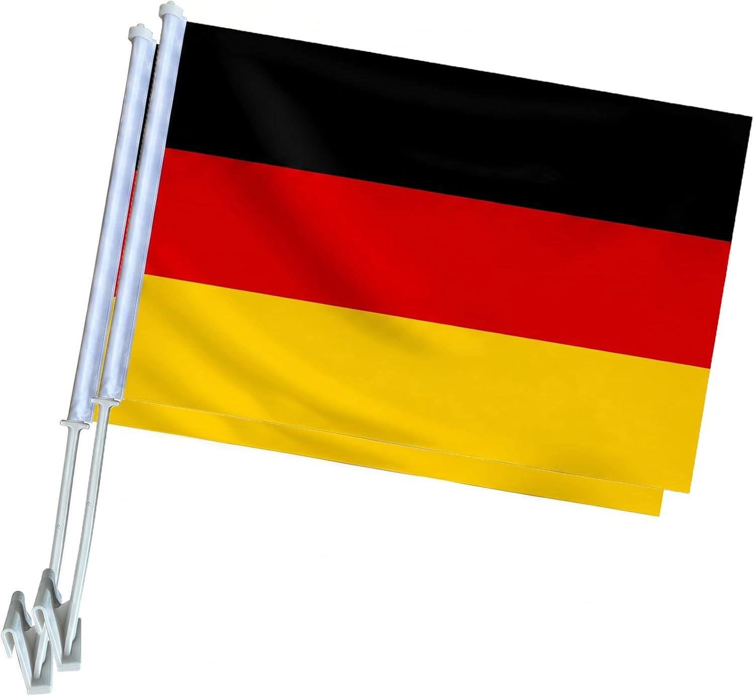 2x DEUTSCHLAND Flagge Auto - WM Fensterflagge