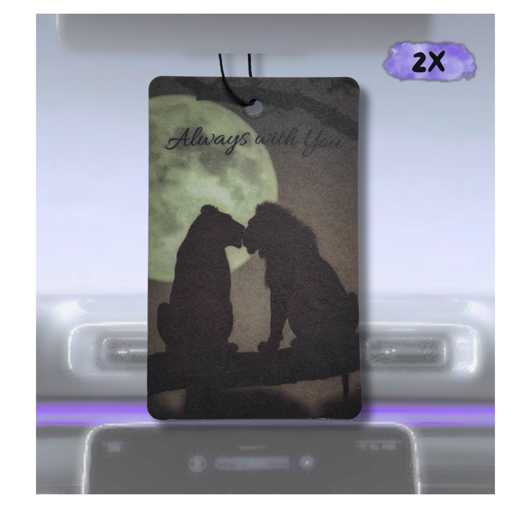 2x Always with you - ''Couples Edition'' Duftbaum - "Lion Love" /Pärchenduftbaum