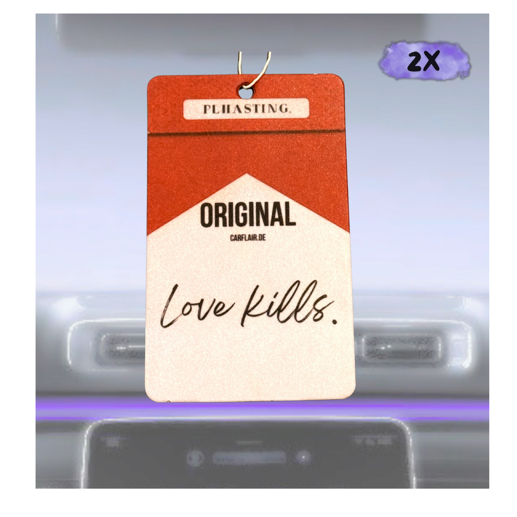2x ''Love Kills'' Zigarettenschachtel Duftbaum