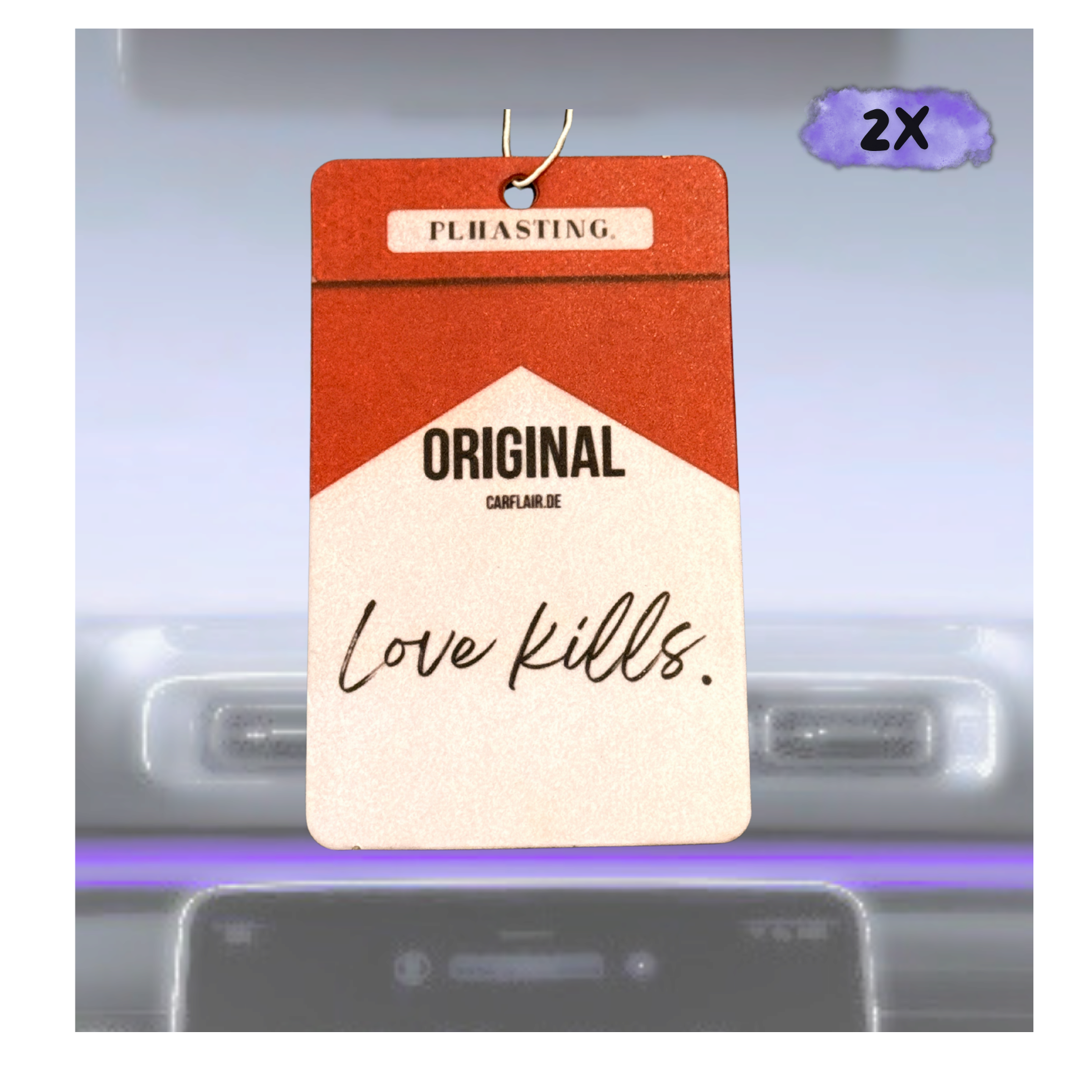 2x ''Love Kills'' Zigarettenschachtel Duftbaum