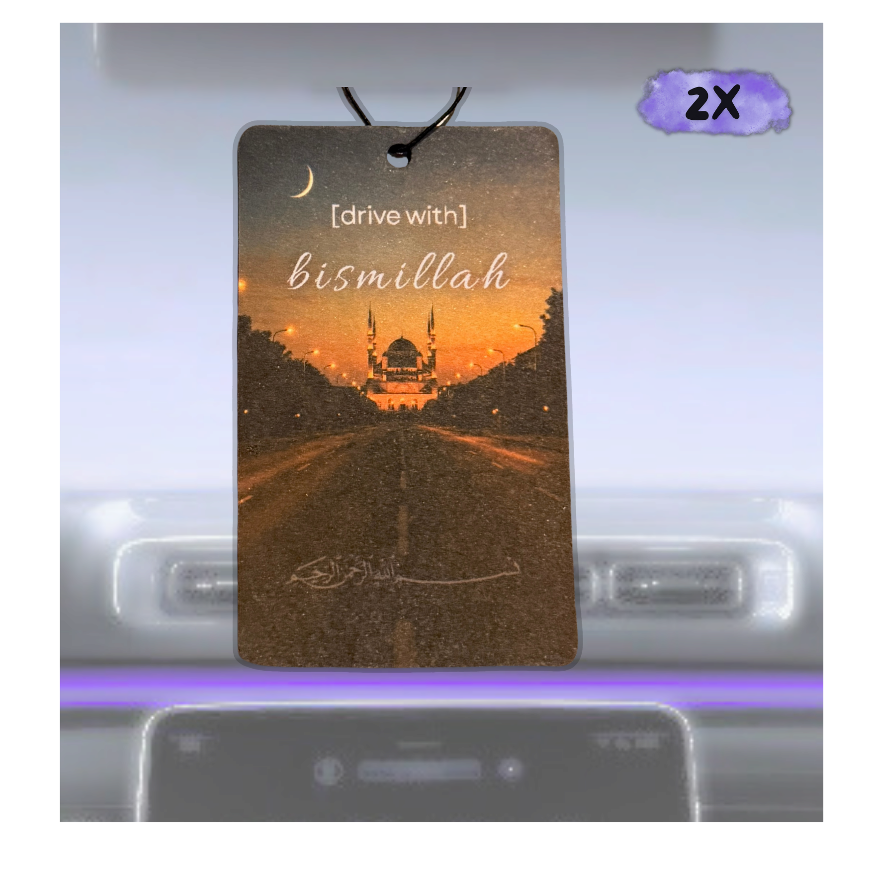 2x "[drive with] Bismillah" Duftbaum /Moschee
