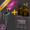 Ladegerät-Bundle: Kfz-Ladegerät mit Sternenhimmel und 2 Deutschland Duftbäume