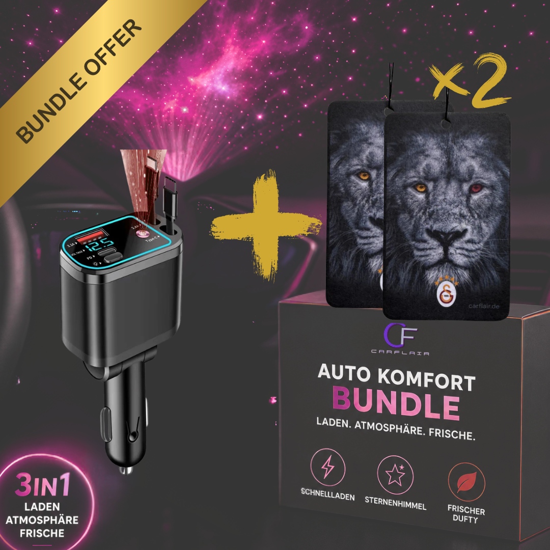 Ladegerät-Bundle mit 2 Galatasaray Duftbäumen