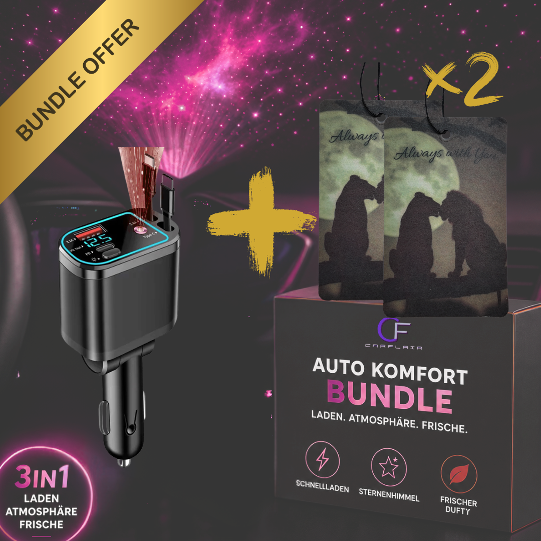 Ladegerät-Bundle mit 2 Pärchen „Always with you“ Duftbäumen