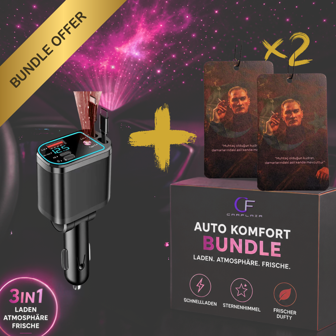 Ladegerät-Bundle mit 2 Atatürk Duftbäumen