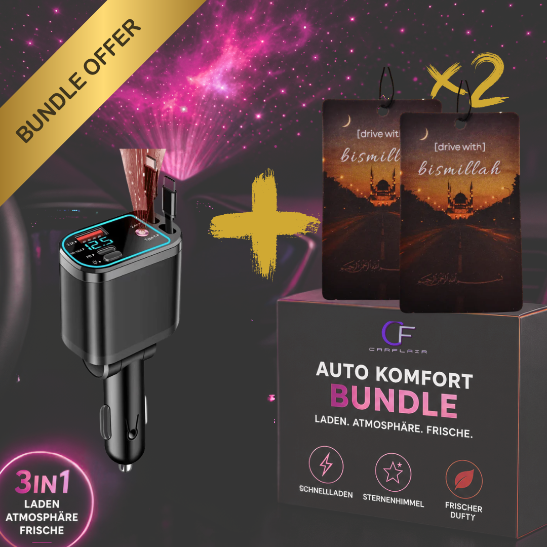 Ladegerät-Bundle mit 2 Bismillah Duftbäumen
